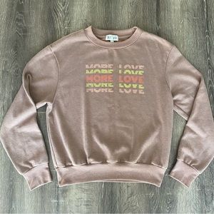 Oli Viv More Love Women’s Soft AF Crewneck Retro Sweatshirt